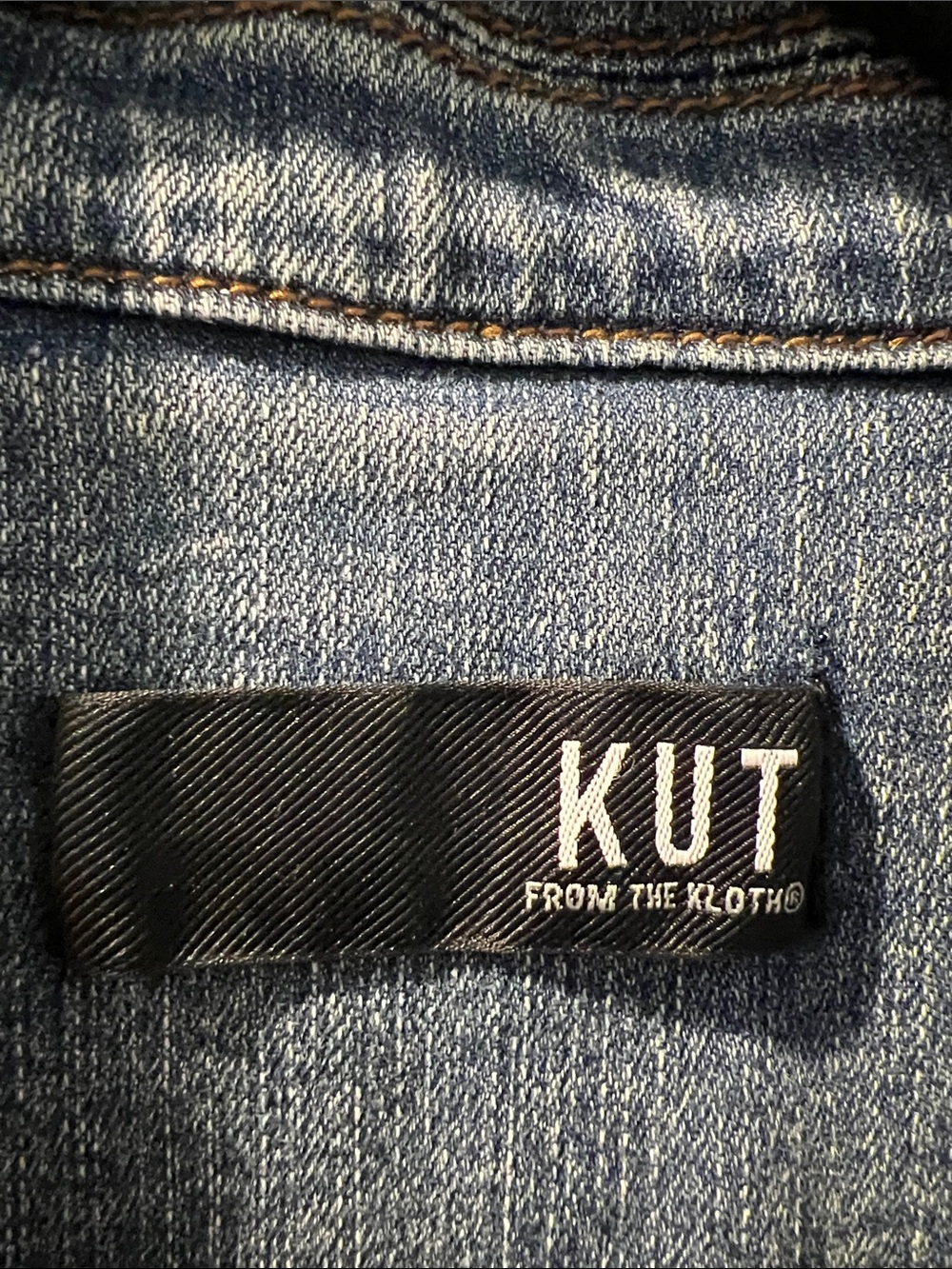 Kut from the Kloth Light Wash Denim Jacket in Faded Blue - Picture 2 of 4